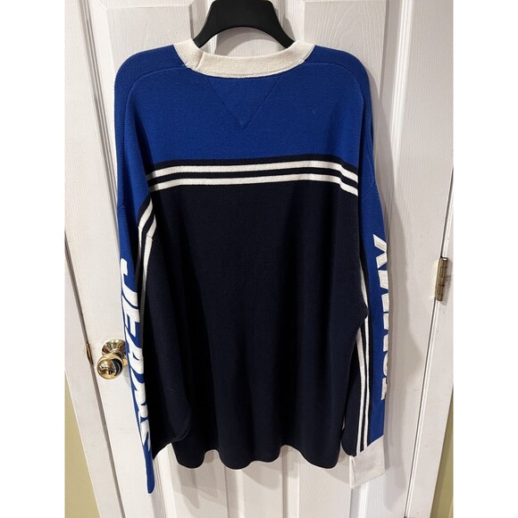 Tommy Hilfiger Urban Outfitters Racing Sweater L Oversized Color block y2k New - Picture 10 of 13